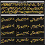 Custom Black Old Gold Pinstripe-Old Gold Performance Polo Shirt