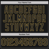 Custom Black Old Gold Pinstripe-Old Gold Performance Polo Shirt