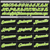 Custom Black Neon Green Pinstripe-White Performance Polo Shirt