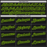 Custom Black Neon Green Pinstripe-Neon Green Performance Polo Shirt