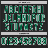Custom Black Kelly Green Pinstripe-White Performance Polo Shirt