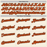 Custom Cream Black Pinstripe-Orange Performance Polo Shirt