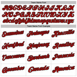 Custom White Red Pinstripe-Black Performance Polo Shirt