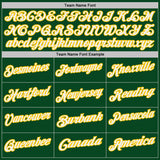 Custom Green White Pinstripe-Yellow Performance Polo Shirt