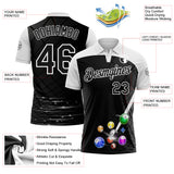 Custom Black-White Billiard Balls Performance Polo Shirt