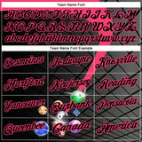 Custom Black-Neon Pink Billiard Balls Performance Polo Shirt