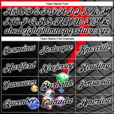 Custom Black Fire Red-White Billiard Balls Performance Polo Shirt