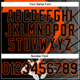 Custom Black-Orange Bowling Geometric Grid Performance Polo Shirt