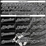 Custom Black Steel Gray-White Bowling Geometric Grid Performance Polo Shirt