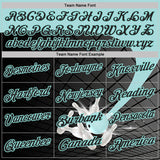 Custom Black-Ice Blue Bowling Geometric Grid Performance Polo Shirt