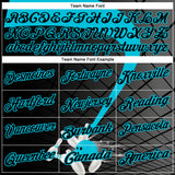 Custom Black-Lakes Blue Bowling Geometric Grid Performance Polo Shirt