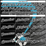 Custom Black Panther Blue-White Bowling Geometric Grid Performance Polo Shirt