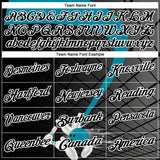 Custom Black Teal-White Bowling Geometric Grid Performance Polo Shirt