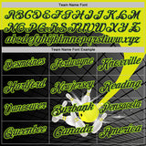 Custom Black-Neon Green Bowling Geometric Grid Performance Polo Shirt