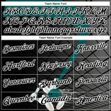 Custom Black Midnight Green-White Bowling Geometric Grid Performance Polo Shirt