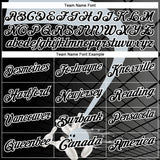 Custom Black Silver-White Bowling Geometric Grid Performance Polo Shirt