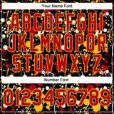 Custom Graffiti Pattern Red Black Gold-White Vibrant Multi-Color Abstract Splatter Performance Polo Shirt