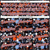 Custom Graffiti Pattern Powder Blue Black Orange-White Vibrant Multi-Color Abstract Splatter Performance Polo Shirt