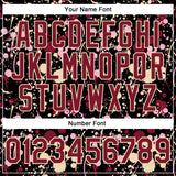 Custom Graffiti Pattern Crimson Black Cream-Light Pink Vibrant Multi-Color Abstract Splatter Performance Polo Shirt