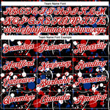Custom Graffiti Pattern Red Black Royal-White Vibrant Multi-Color Abstract Splatter Performance Polo Shirt