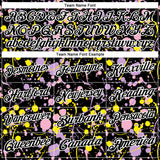 Custom Graffiti Pattern Black Light Pink Light Purple Light Yellow-White Vibrant Multi-Color Abstract Splatter Performance Polo Shirt