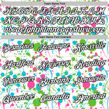Custom Graffiti Pattern White Pink Aurora Green Lakes Blue-Black Vibrant Multi-Color Abstract Splatter Performance Polo Shirt