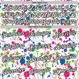 Custom Graffiti Pattern White Blue Hot Pink Aurora Green-Black Vibrant Multi-Color Abstract Splatter Performance Polo Shirt