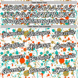 Custom Graffiti Pattern White Orange Old Gold Aqua-Black Vibrant Multi-Color Abstract Splatter Performance Polo Shirt