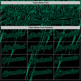 Custom Black-Kelly Green Distressed Scratch Brush Stroke Performance Polo Shirt