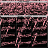 Custom Black-Medium Pink Distressed Scratch Brush Stroke Performance Polo Shirt