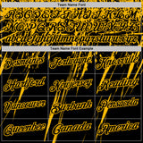 Custom Black-Gold Distressed Scratch Brush Stroke Performance Polo Shirt