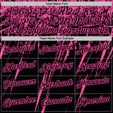 Custom Black-Pink Distressed Scratch Brush Stroke Performance Polo Shirt