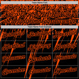 Custom Black-Orange Distressed Scratch Brush Stroke Performance Polo Shirt