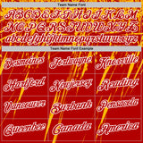 Custom Red Gold-White Distressed Scratch Brush Stroke Performance Polo Shirt