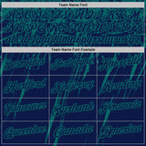 Custom Navy-Teal Distressed Scratch Brush Stroke Performance Polo Shirt