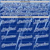 Custom Royal Light Blue-White Distressed Scratch Brush Stroke Performance Polo Shirt