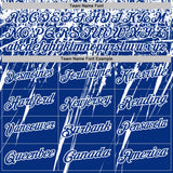 Custom Royal-White Distressed Scratch Brush Stroke Performance Polo Shirt