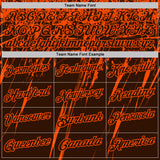 Custom Brown-Orange Distressed Scratch Brush Stroke Performance Polo Shirt