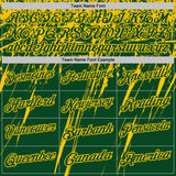 Custom Green-Yellow Distressed Scratch Brush Stroke Performance Polo Shirt