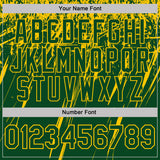 Custom Green-Yellow Distressed Scratch Brush Stroke Performance Polo Shirt
