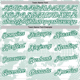 Custom White-Kelly Green 3D Pattern Abstract Fluid Line Performance Polo Shirt
