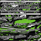 Custom Black Aurora Green Gray-White 3D Pattern Abstract Fluid Marble Performance Polo Shirt