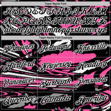 Custom Black Pink Gray-White 3D Pattern Abstract Fluid Marble Performance Polo Shirt