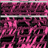 Custom Black-Pink Torn Sharp Brush Stroke Splatter Performance Polo Shirt