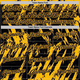 Custom Black-Gold Torn Sharp Brush Stroke Splatter Performance Polo Shirt