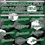 Custom Green Black Gray-White Modern Geometric Tech Hexagon Grid Performance Polo Shirt