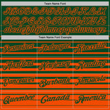 Custom Green-Orange Horizontal Gradient Stripe Performance Polo Shirt