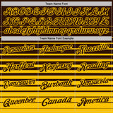 Custom Brown-Yellow Horizontal Gradient Stripe Performance Polo Shirt