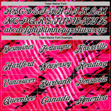 Custom Black Pink-White Abstract Grunge Splatter Diagonal Stripe Performance Polo Shirt