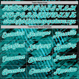 Custom Black Aqua-White Abstract Grunge Splatter Diagonal Stripe Performance Polo Shirt